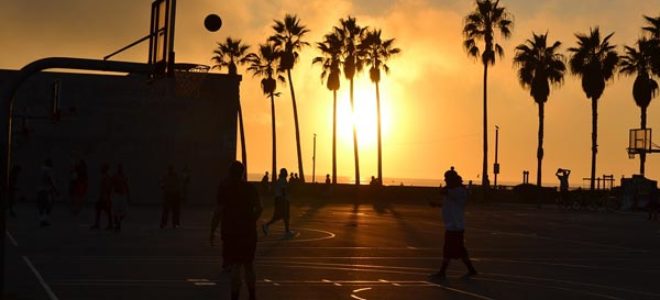 Sunset-Sport-Basketball-Court-Game-Basketball